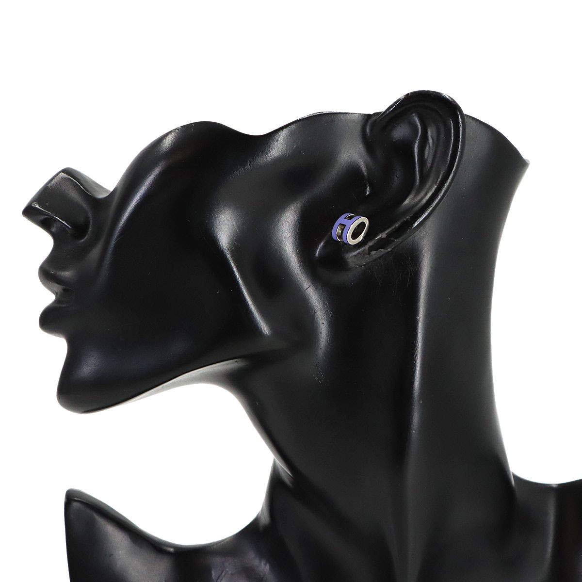 Hermes Mini Pop Earrings Lila Silver — view 4