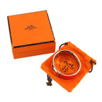 Hermes Clic Clac Bangle Orange Silver Bracelet — view 2