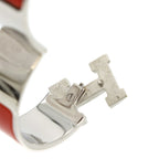 Hermes Clic Clac Bangle Orange Silver Bracelet — view 5