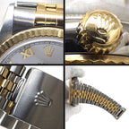 Rolex Watch Datejust P Number White Dial Roman Index Date 18k Yellow Gold SS — view 7
