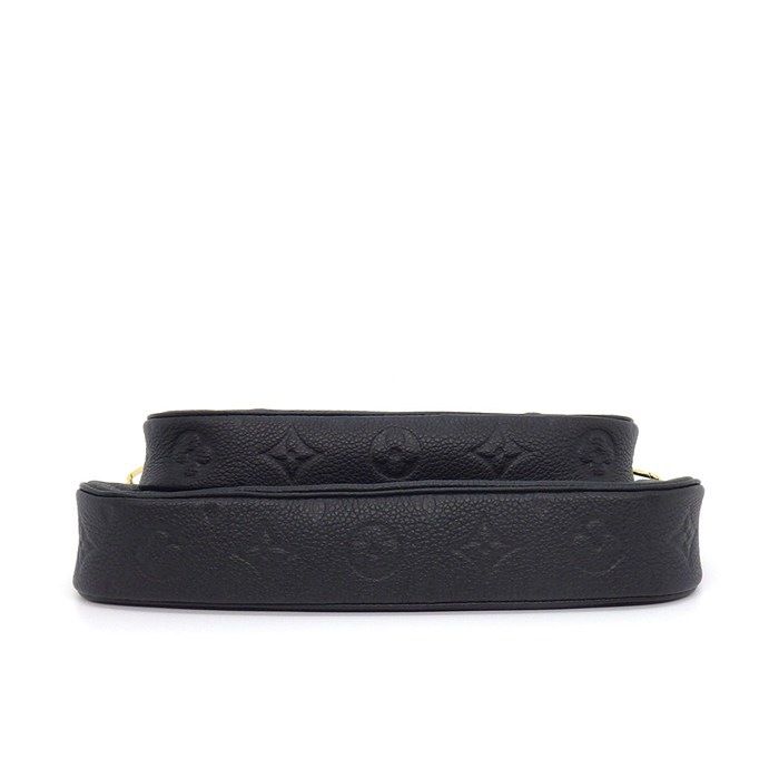 Louis Vuitton Shoulder Bag Multy Pochette Noir Black Monogram Empreinte Leather — view 4