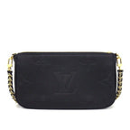 Louis Vuitton Shoulder Bag Multy Pochette Noir Black Monogram Empreinte Leather — view 2