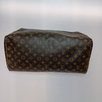 Louis Vuitton Monogram Speedy 40 Boston Bag Brown Zipper Torn on Handle — view 3