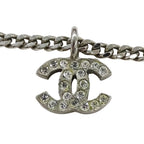 Chanel Necklace Metal Rhinestone CC Logo — view 6