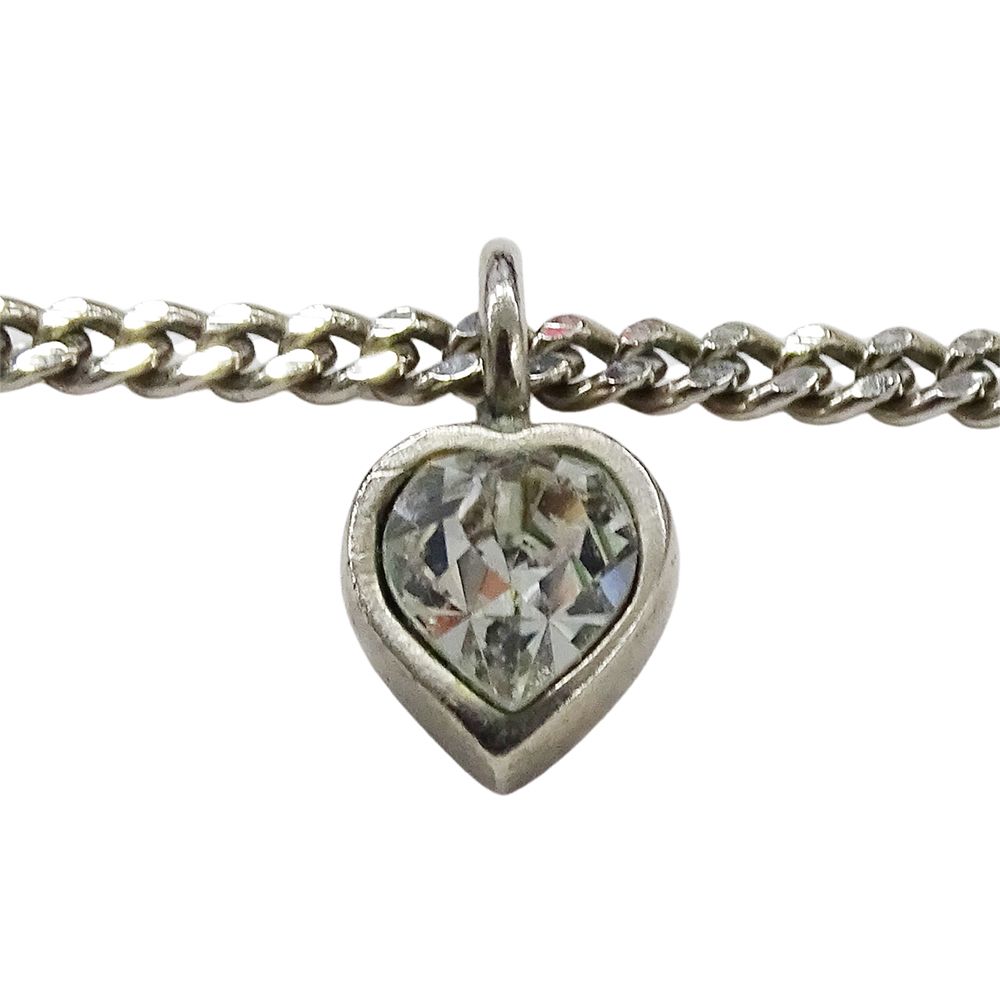 Chanel Necklace Metal Rhinestone CC Logo — view 7