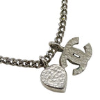 Chanel Necklace Metal Rhinestone CC Logo — view 4