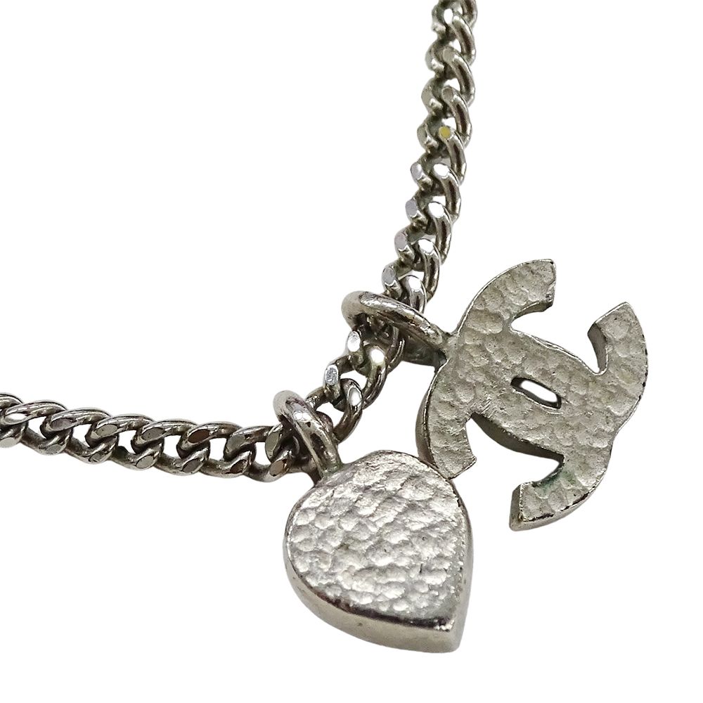 Chanel Necklace Metal Rhinestone CC Logo — view 4