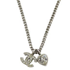 Chanel Necklace Metal Rhinestone CC Logo — view 2