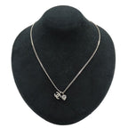 Chanel Necklace Metal Rhinestone CC Logo — view 9