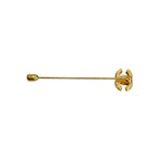 Chanel Rhinestone Pin Brooch CC Logo Gold — view 2