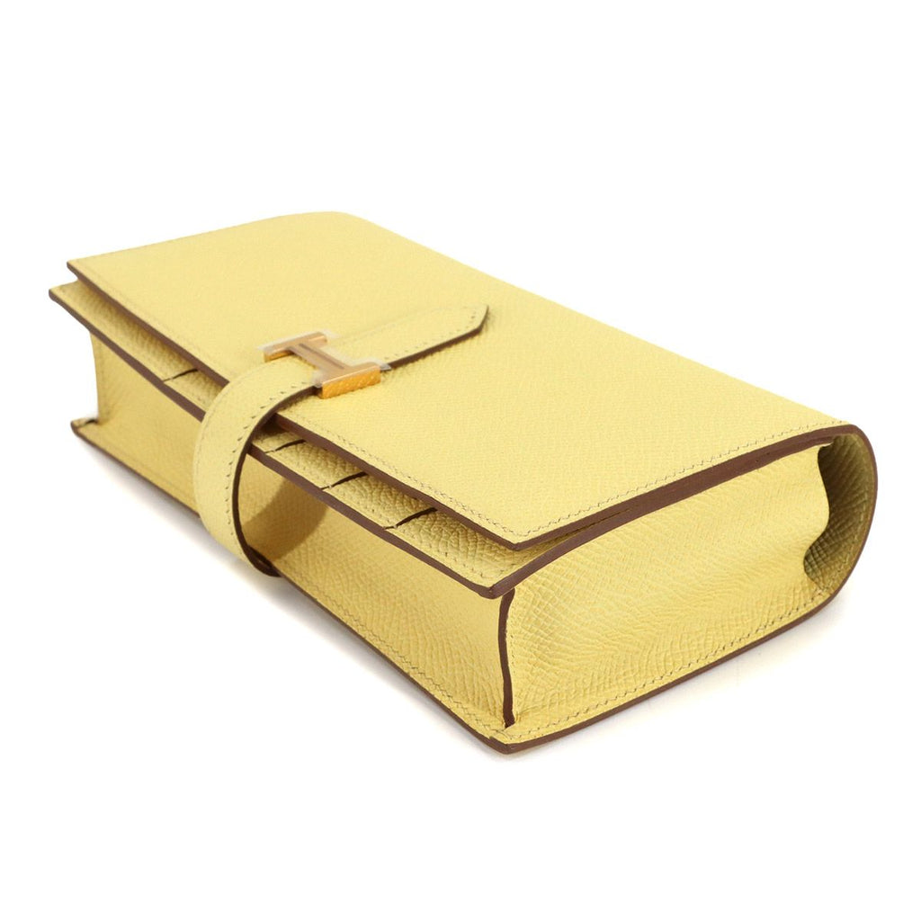 Hermes Bearn Souffle Bifold Billfold Wallet Personal Epsom Jaune Poussin — view 5