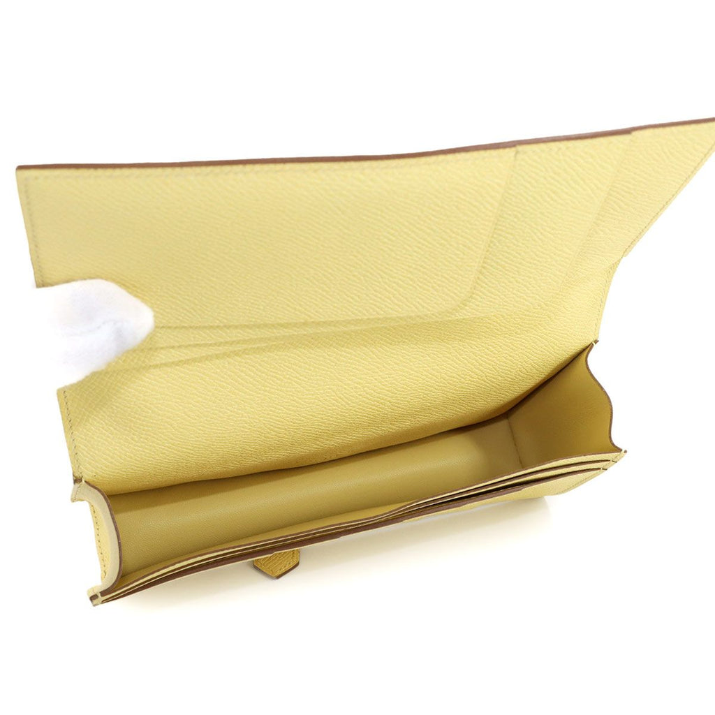 Hermes Bearn Souffle Bifold Billfold Wallet Personal Epsom Jaune Poussin — view 7