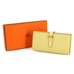 Hermes Bearn Souffle Bifold Billfold Wallet Personal Epsom Jaune Poussin — view 2