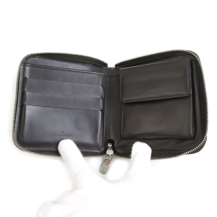 Louis Vuitton Bifold Wallet Monogram Glace Porte Billets Mone Zip — view 3