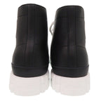 Hermes Climb High Cut Sneakers 36 Calf Leather Noir Black White Shoes — view 4