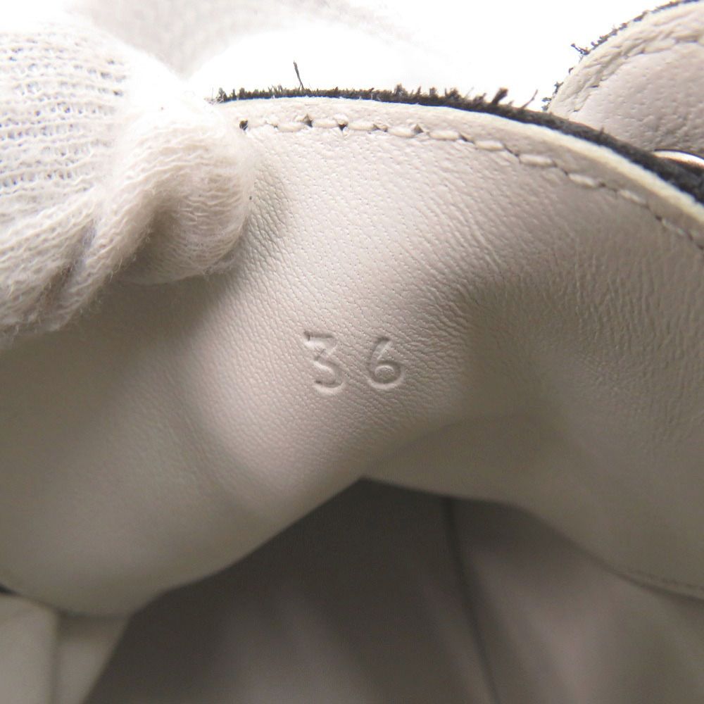 Hermes Climb High Cut Sneakers 36 Calf Leather Noir Black White Shoes — view 9