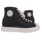 Hermes Climb High Cut Sneakers 36 Calf Leather Noir Black White Shoes — view 6