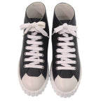 Hermes Climb High Cut Sneakers 36 Calf Leather Noir Black White Shoes — view 3