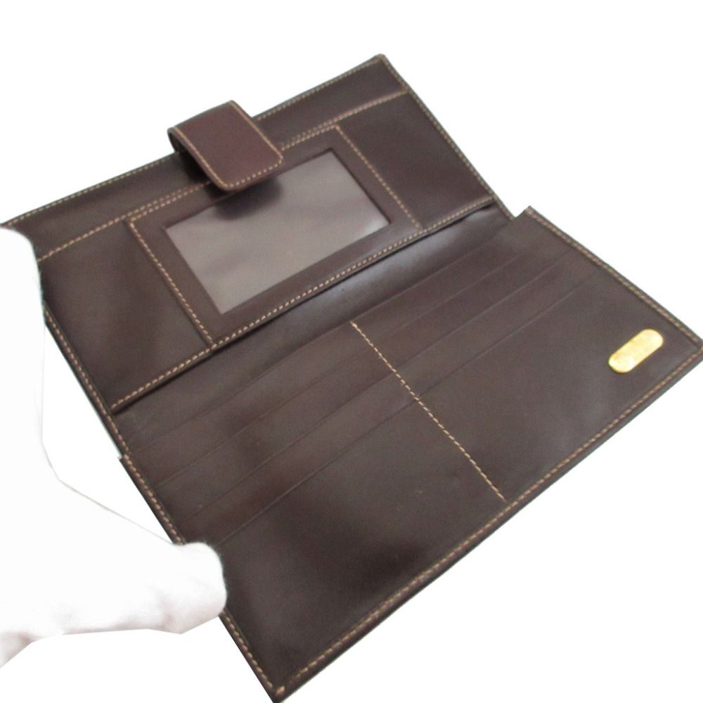 Fendi Zucca Pattern Canvas Leather Brown Hook Wallet — view 5
