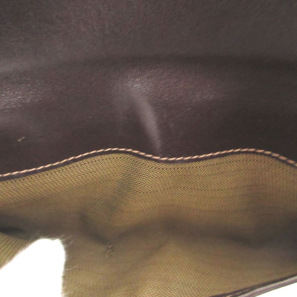 Fendi Zucca Pattern Canvas Leather Brown Hook Wallet — view 4