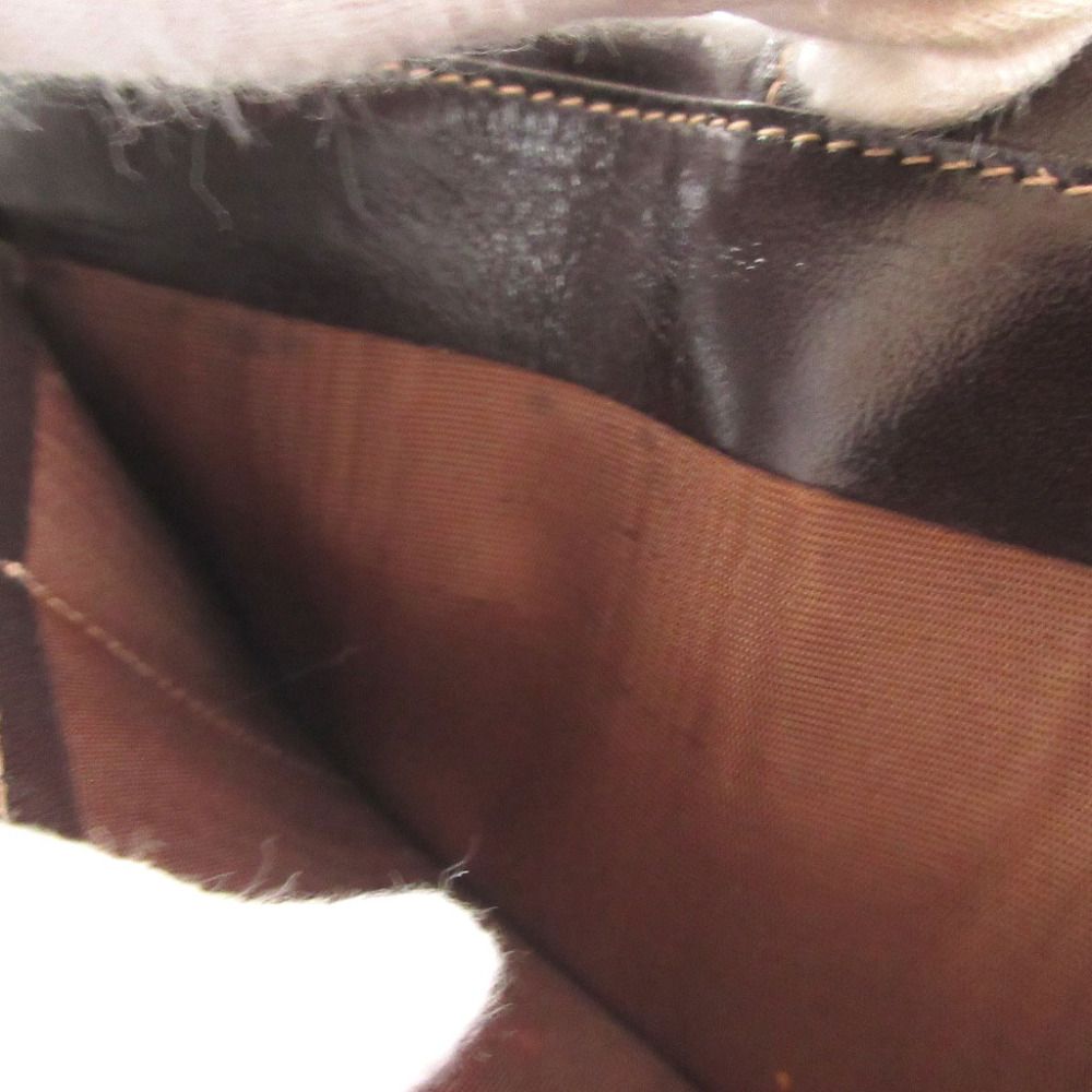 Fendi Zucca Pattern Canvas Leather Brown Hook Wallet — view 6
