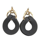 Hermes Villevolt GM Leather Blue Indigo Earrings — view 3