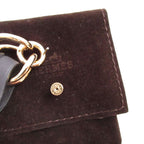 Hermes Villevolt GM Leather Blue Indigo Earrings — view 5
