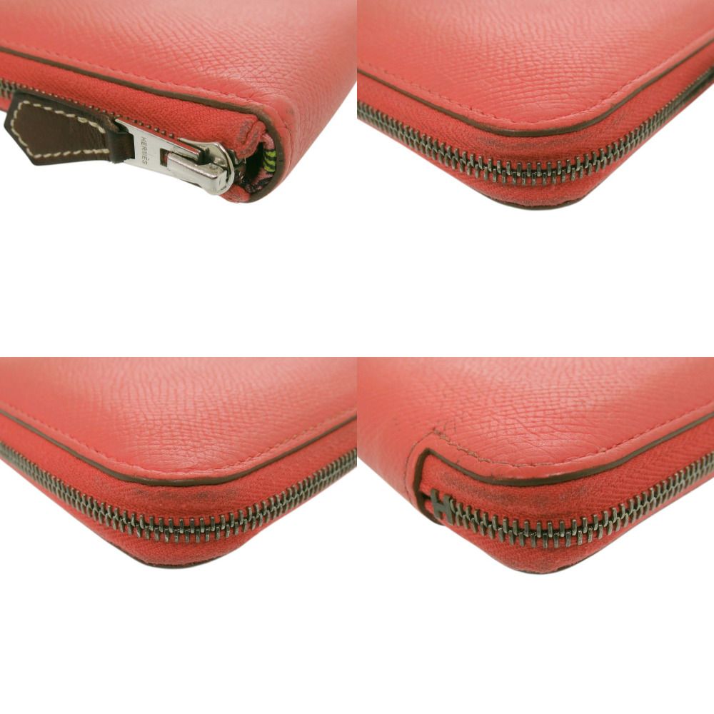 Hermes Azap Silk in Compact Veau Rose Gyople Coin Case Wallet — view 3