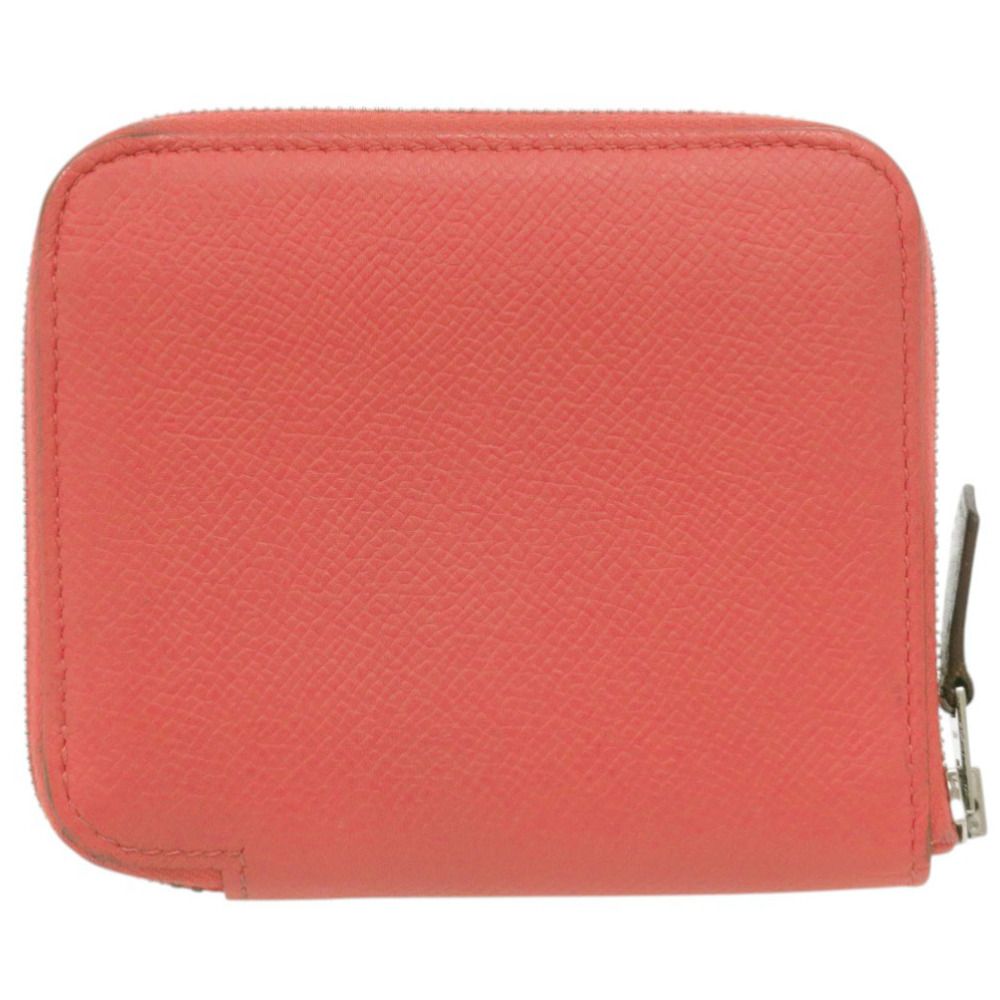 Hermes Azap Silk in Compact Veau Rose Gyople Coin Case Wallet — view 2