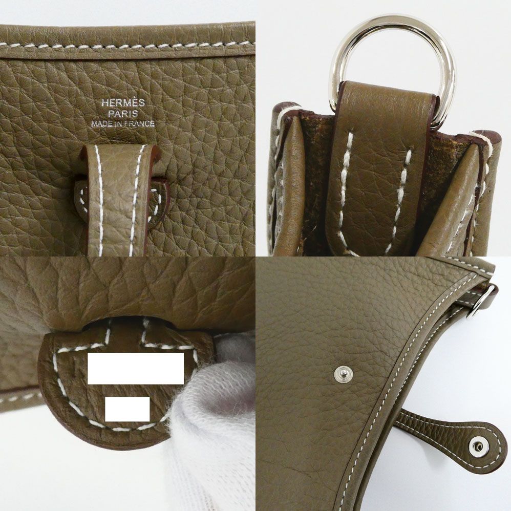 Hermes Evelyne TPM 16 Amazon Etoupe Taurillon Clemence Shoulder Bag — view 8