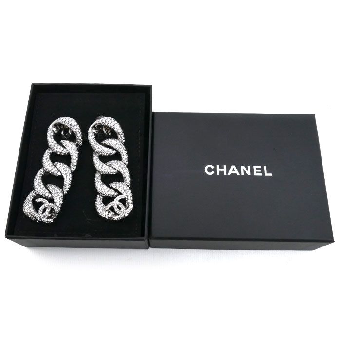 Chanel Metal CC Logo Long Earrings — view 6