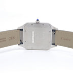 Cartier Santos Dumont XL Watch SS Manual Winding Leather Box Polished — view 3