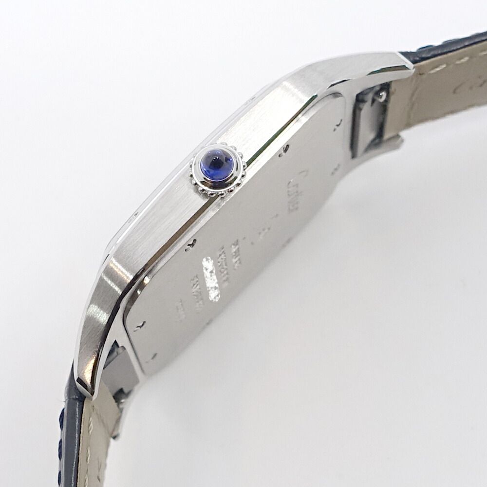 Cartier Santos Dumont XL Watch SS Manual Winding Leather Box Polished — view 4