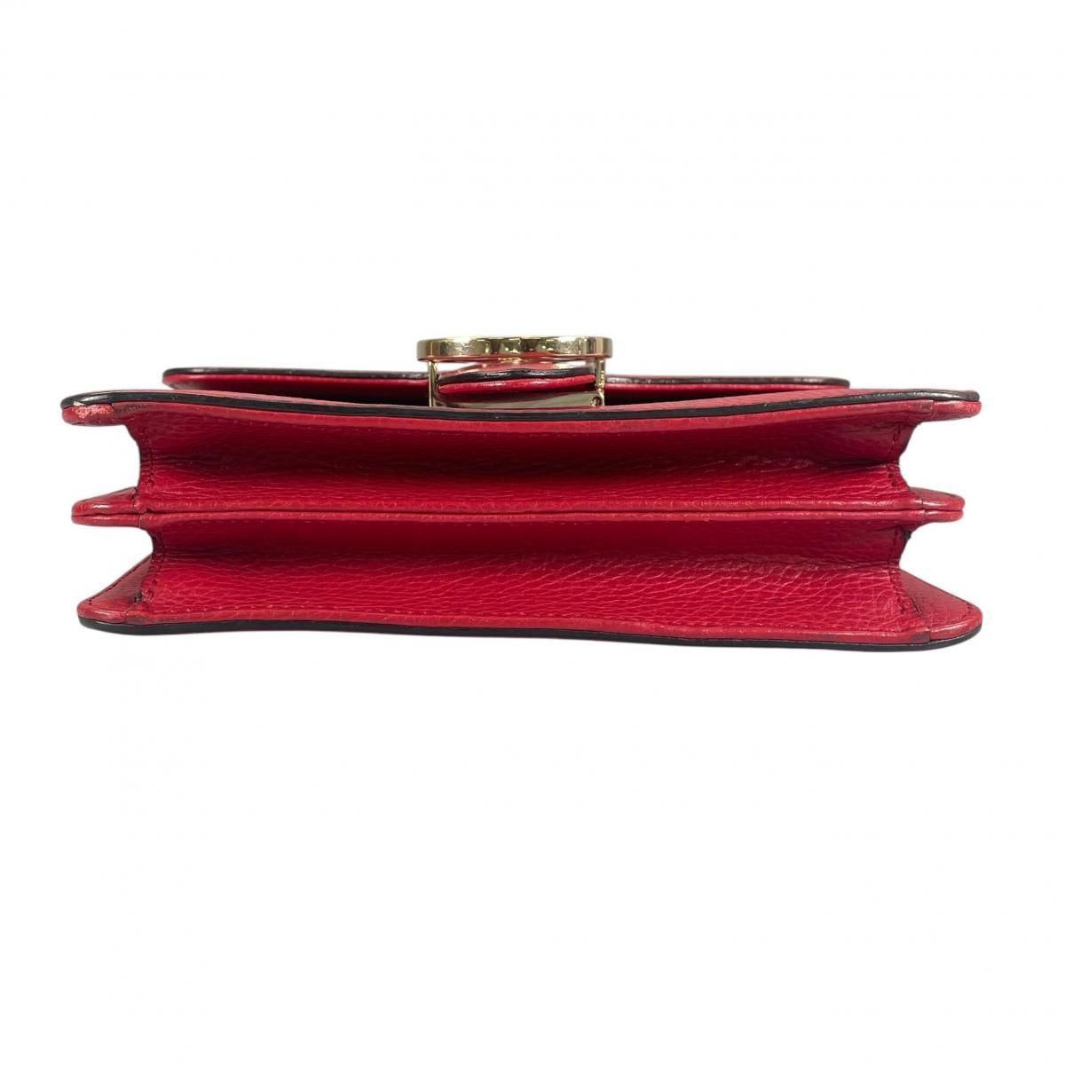 Gucci Cross Gold Chain Interlocking Red Shoulder Bag — view 4