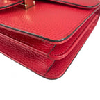 Gucci Cross Gold Chain Interlocking Red Shoulder Bag — view 5
