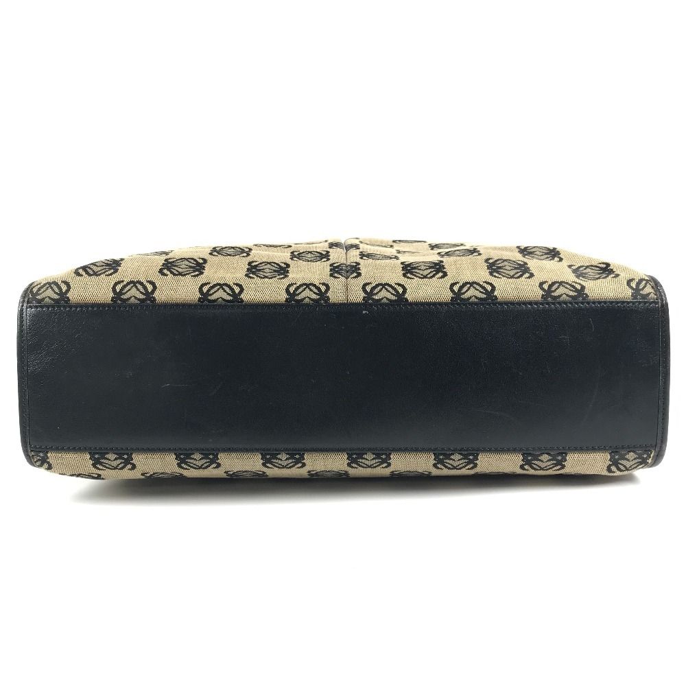 Loewe Business Bag Anagram Logo Leather Canvas Black — view 5