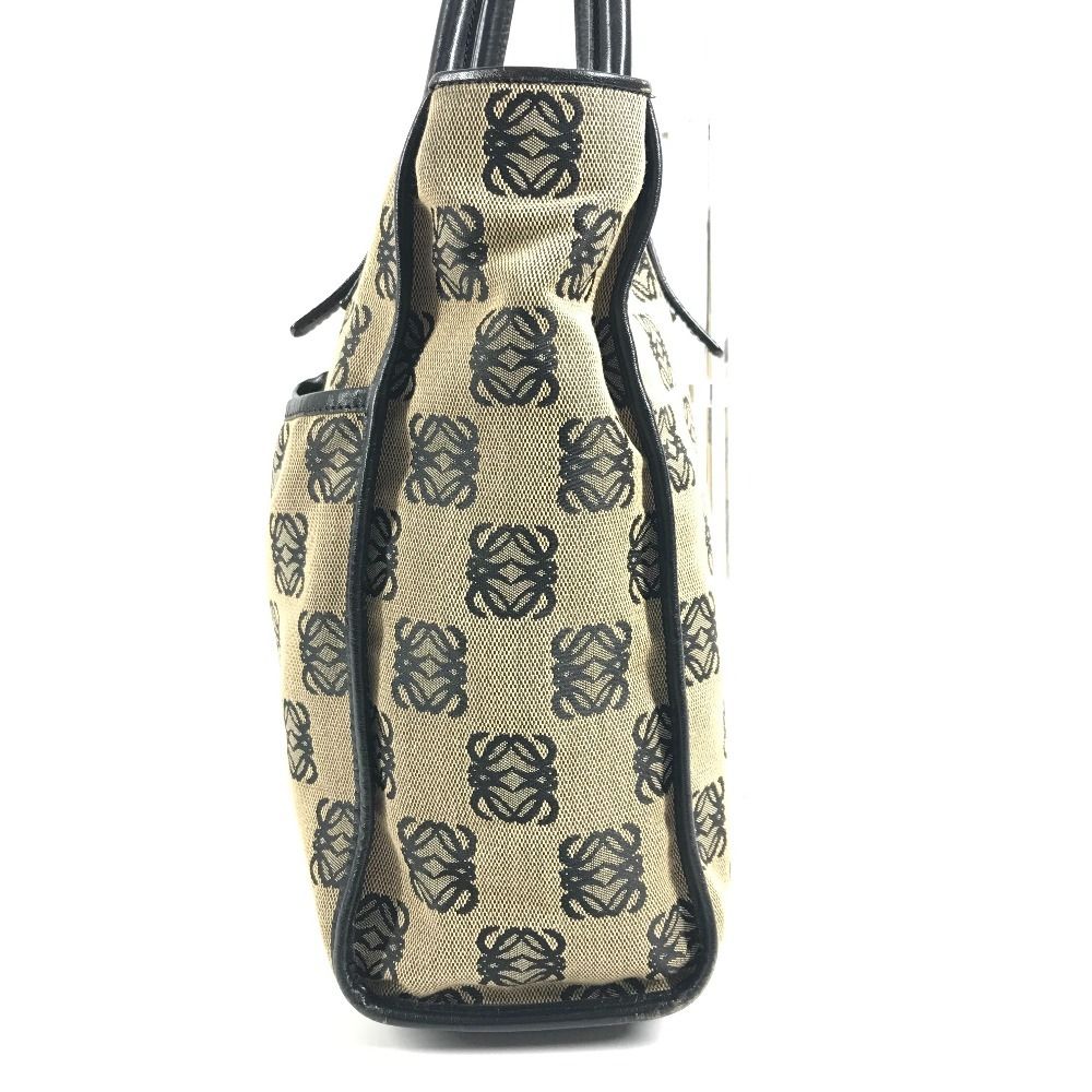 Loewe Business Bag Anagram Logo Leather Canvas Black — view 4
