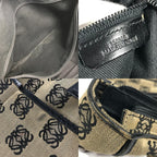 Loewe Business Bag Anagram Logo Leather Canvas Black — view 9