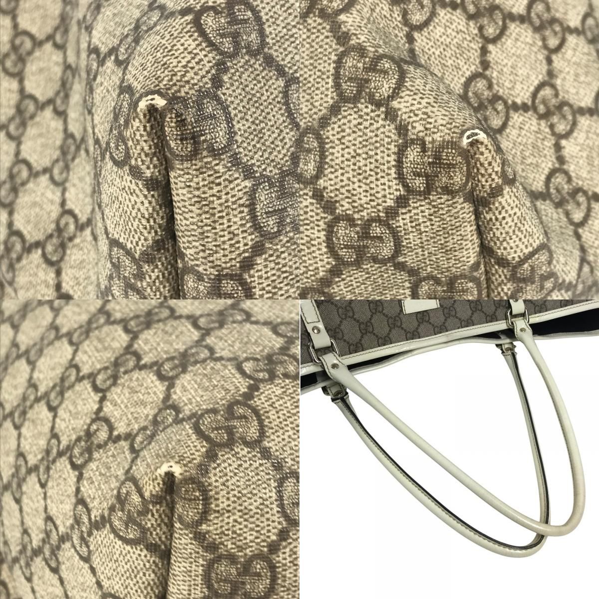 Gucci Shoulder Bag Logo GG Supreme Canvas Beige — view 7