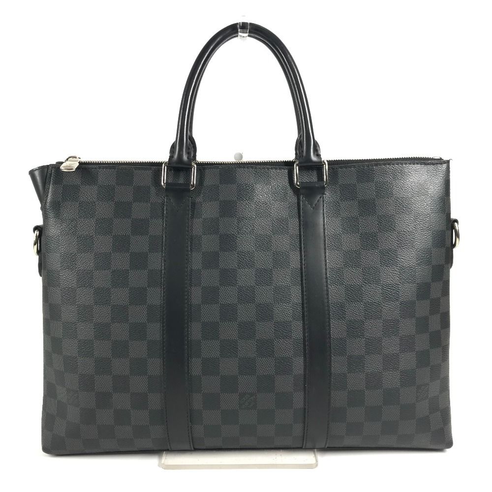 Louis Vuitton Business Anton Briefcase Damier Graphite Canvas Black — view 2