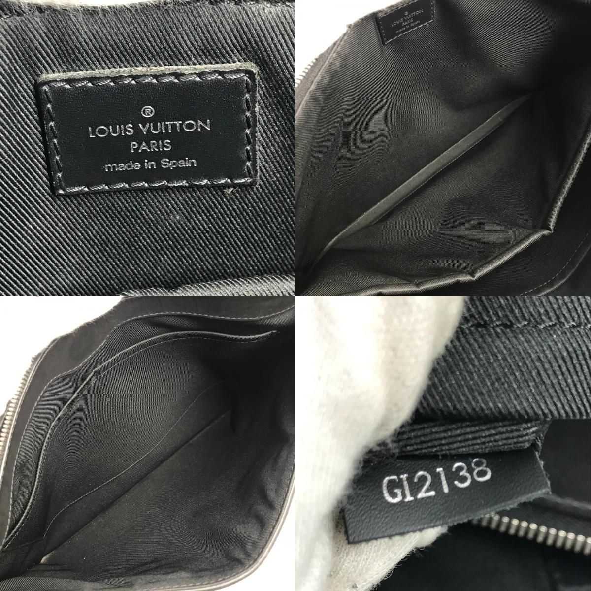 Louis Vuitton Business Anton Briefcase Damier Graphite Canvas Black — view 7