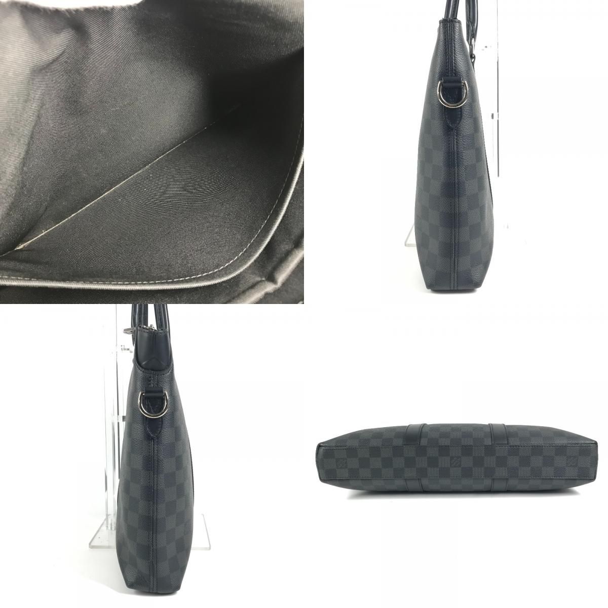Louis Vuitton Business Anton Briefcase Damier Graphite Canvas Black — view 8