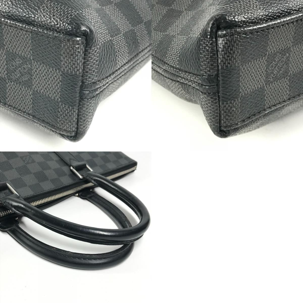 Louis Vuitton Business Anton Briefcase Damier Graphite Canvas Black — view 9