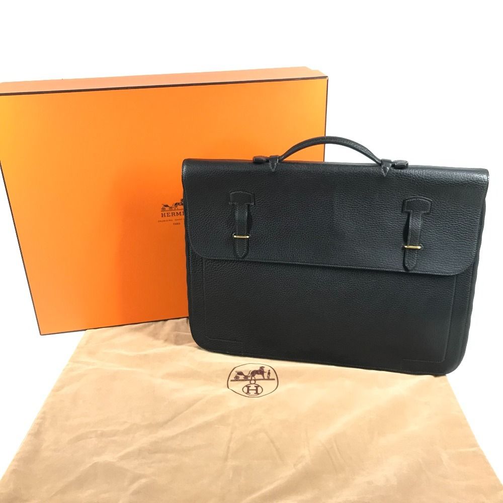 Hermes Business Bag Cerviette Leather Black — view 3
