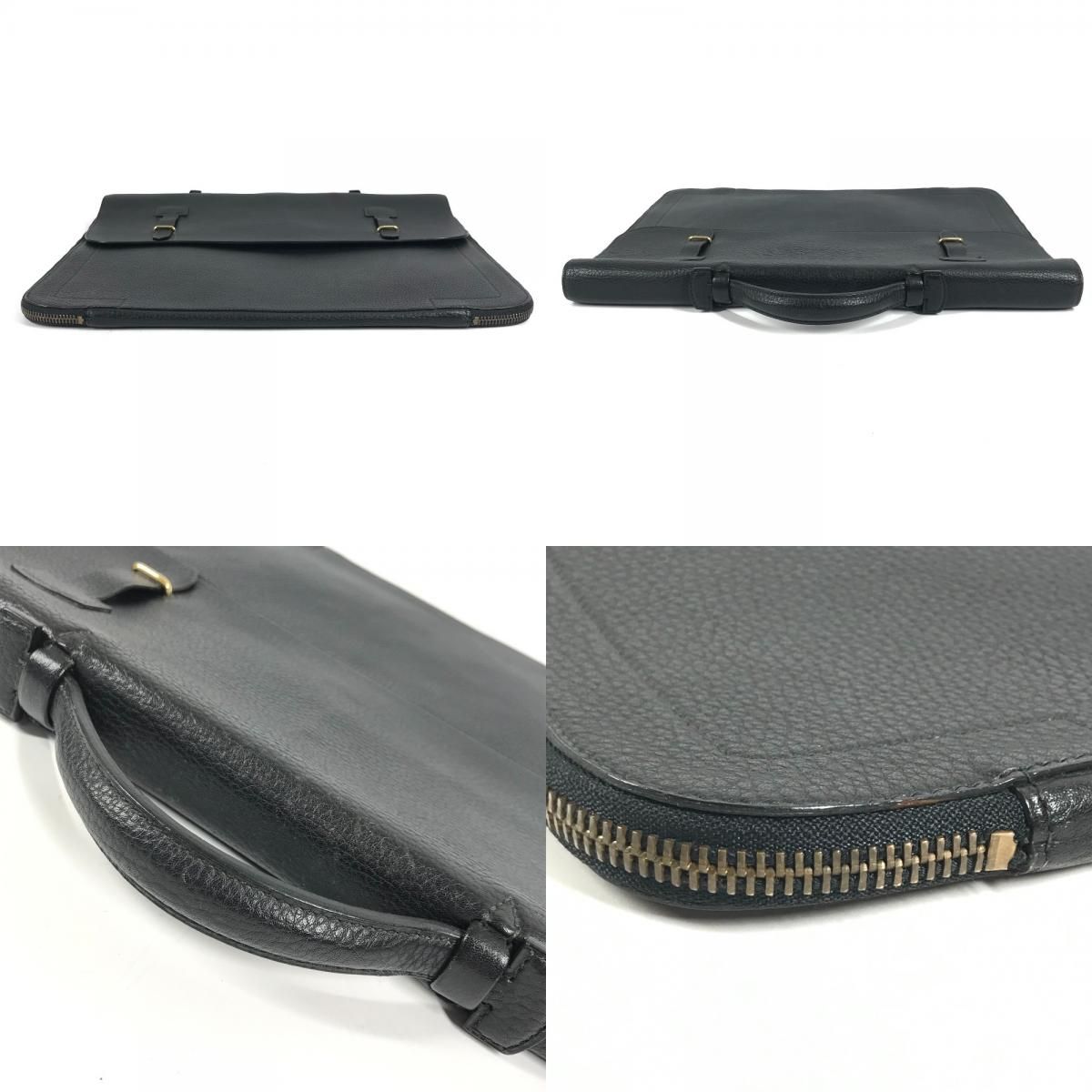 Hermes Business Bag Cerviette Leather Black — view 7