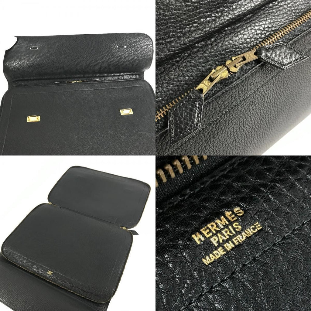 Hermes Business Bag Cerviette Leather Black — view 9