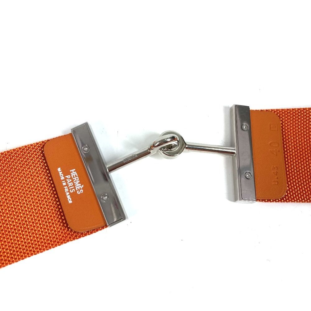 Hermes Belt Logo Canvas Orange — view 4