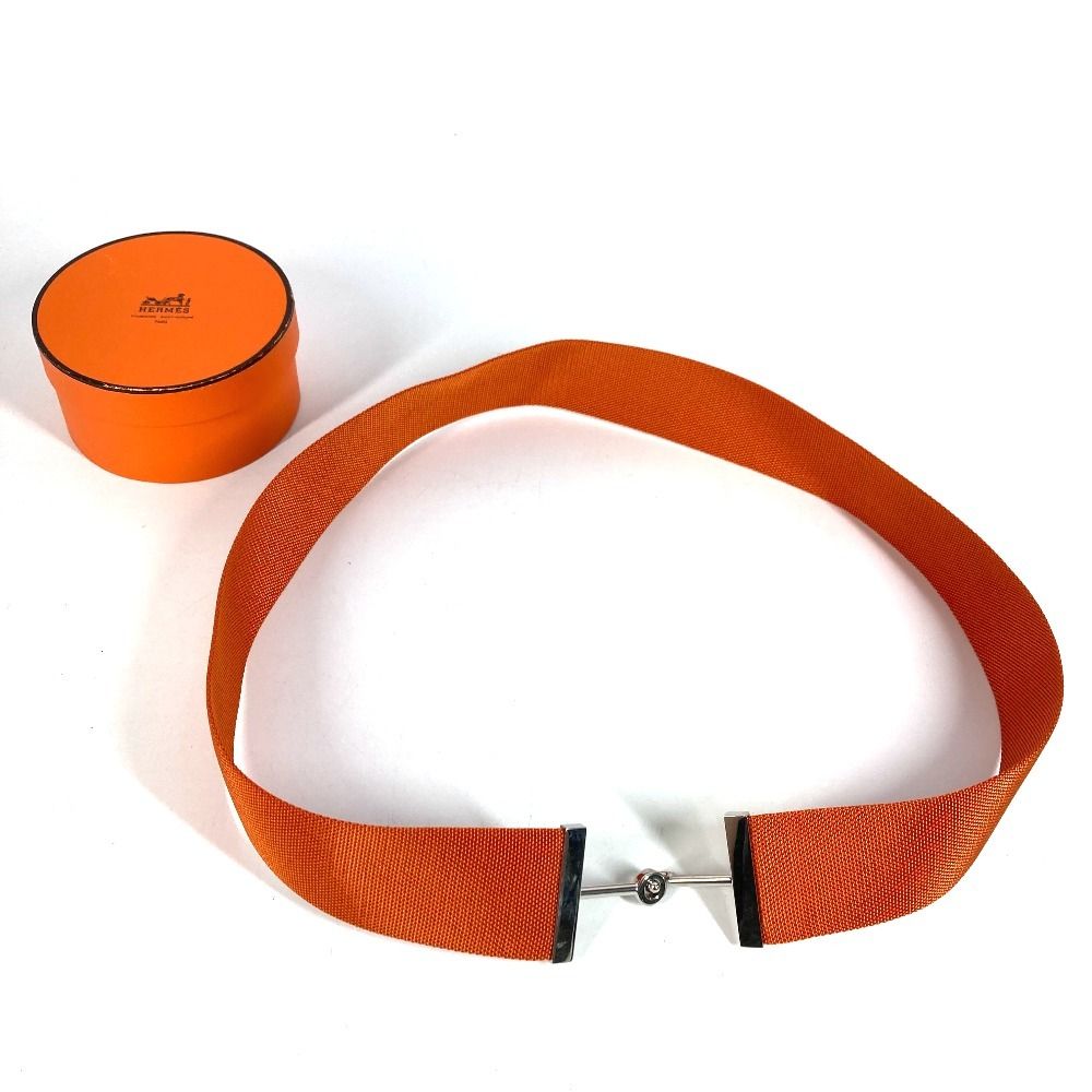 Hermes Belt Logo Canvas Orange — view 7