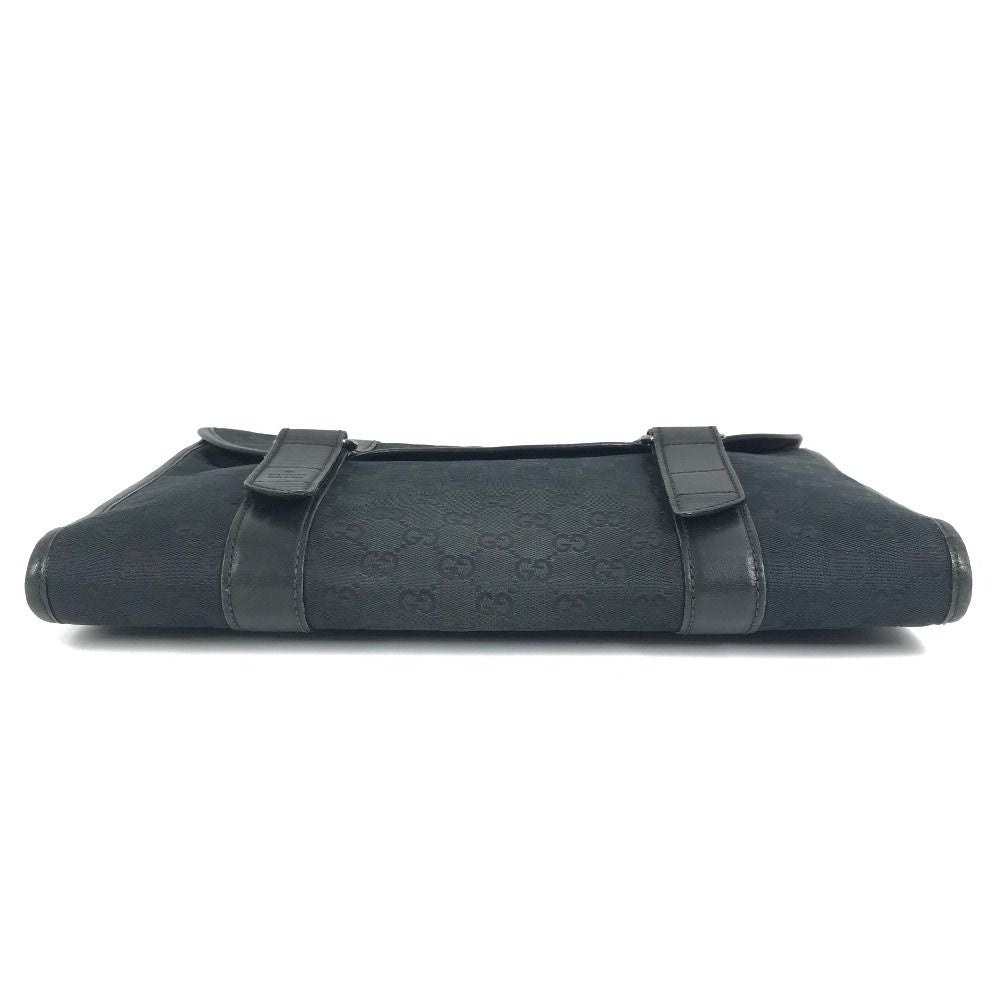Gucci Clutch Logo GG Canvas Leather Black — view 5