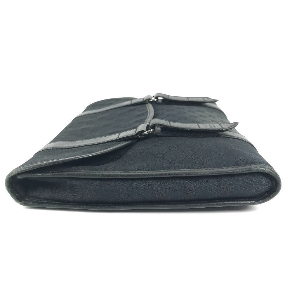 Gucci Clutch Logo GG Canvas Leather Black — view 3